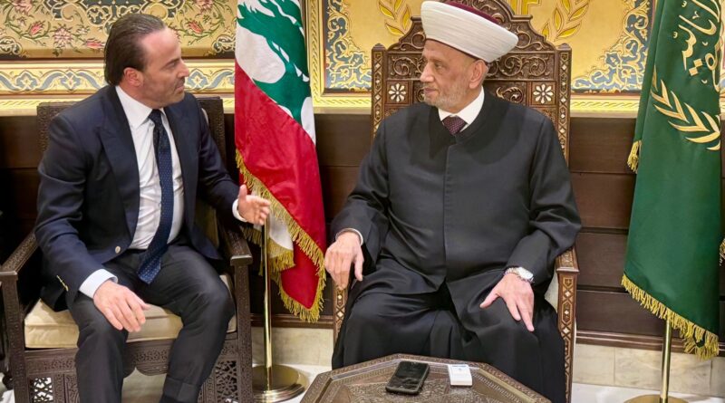 “المفتي دريان يستقبل المحامي مجاهد شندب ويوافق على رعاية حفل جوائز مسابقة القرآن في الضنية”